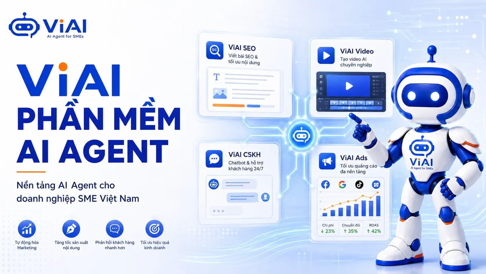 ViAI Phần Mềm AI Agent Cho Doanh Nghiệp Nhỏ Và Vừa Việt Nam