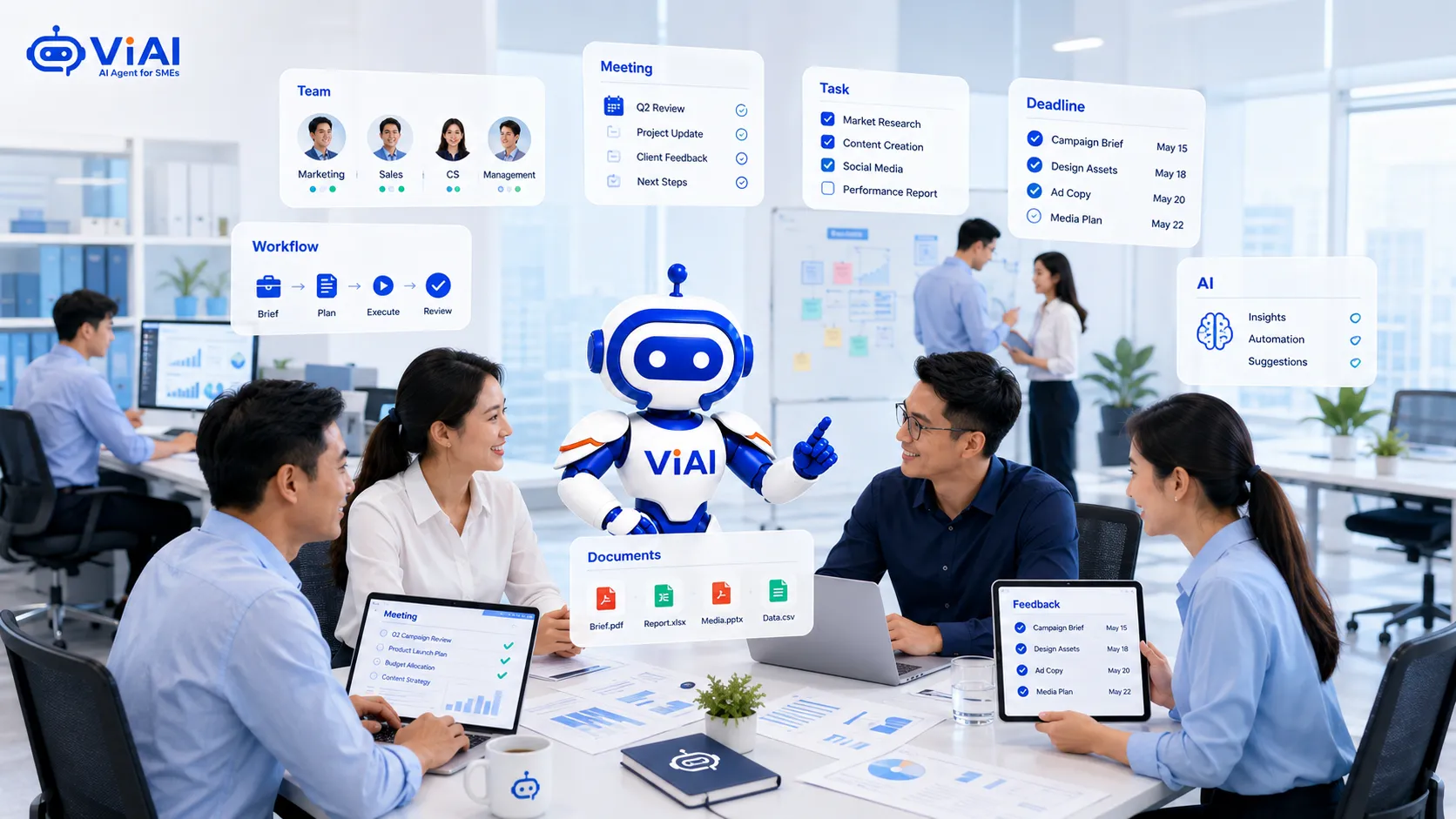 Phối hợp đội nhóm cùng AI